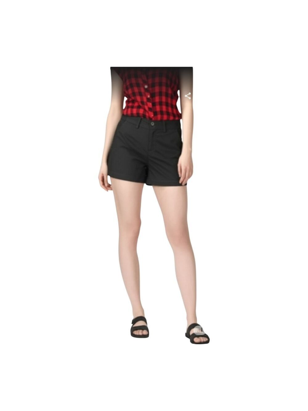 NEW NYDJ Black NipTuck Bermuda Shorts Size 6P 10" Inseam